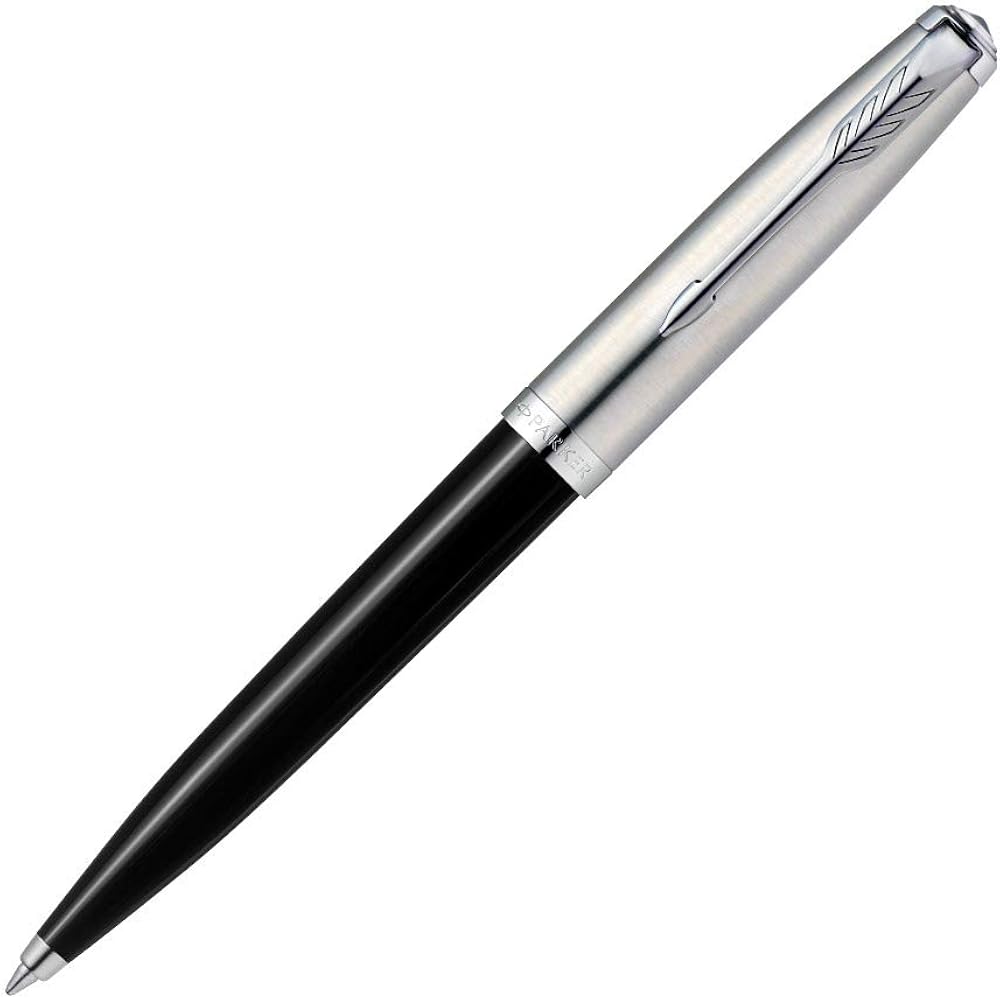 PARKER Parker Ballpoint Pen 51, Black CT, Medium, Permanent, in a Gift Box, Imported, 2123495Z