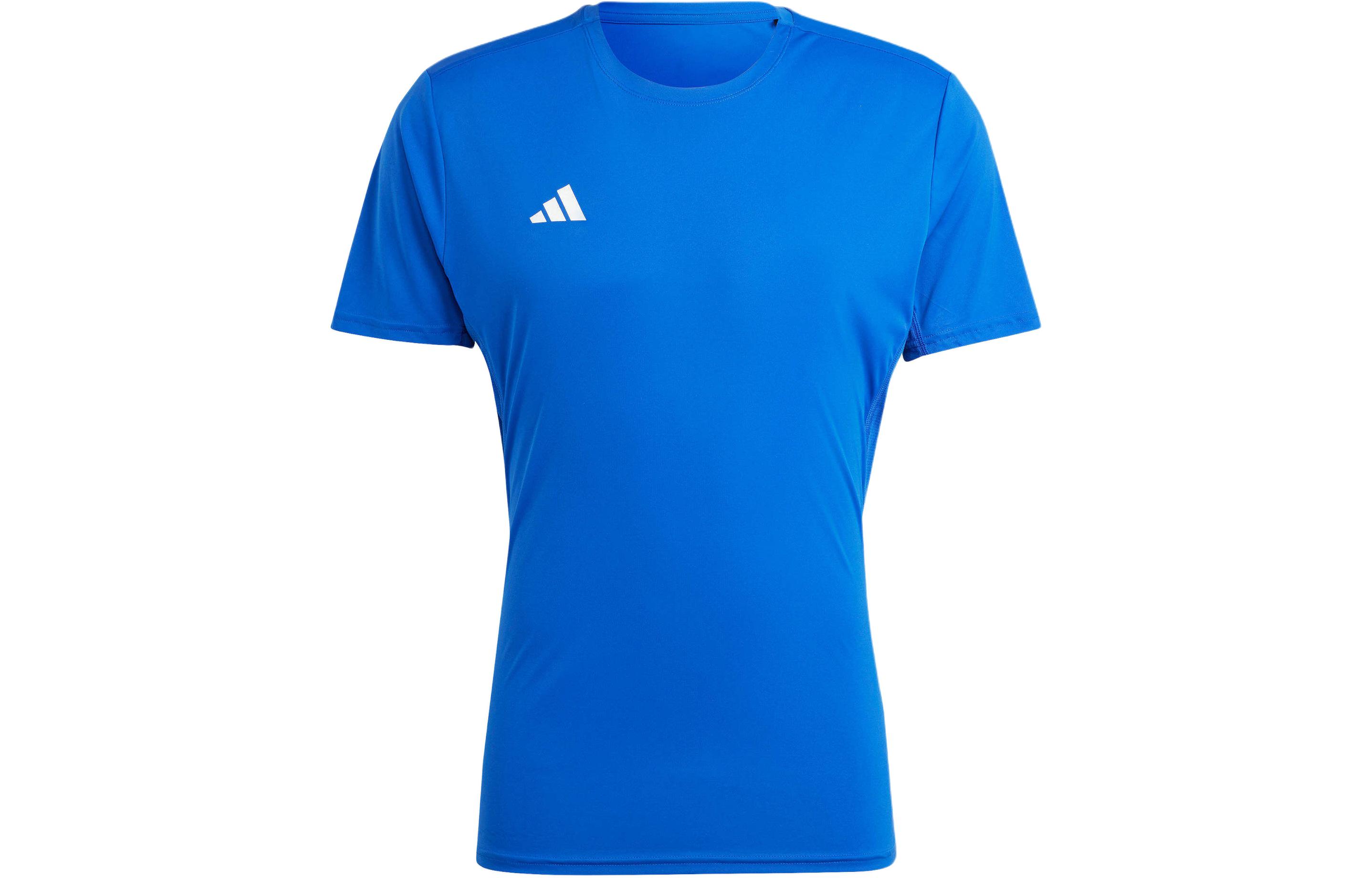 Adidas ESSENTIALS T Shirts Men s Blue Crew Neck Moderate Straight Fit IT1469 M
