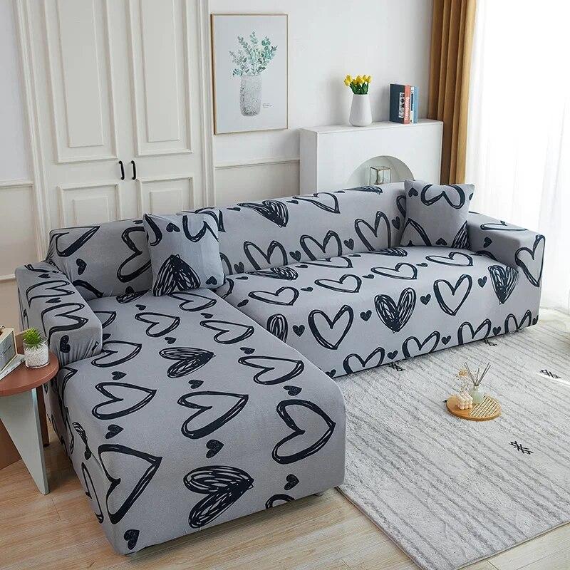 Elastic Sofa Cover for Living Room Couch Cover Chair Sectional Sofa Needs Order 2PCS Sofa Covers If It Is Chaise Longue L-shape