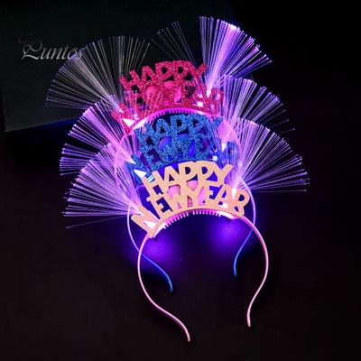 Puntos Luminous Optical Fiber Light Headband Headwear Hair Hoop New Year Party Props