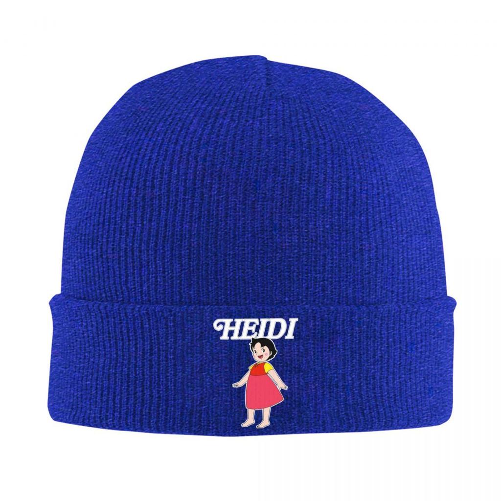 Cartoon Heidi Knitted Caps for Women Men Skullies Beanies Winter Hats Acrylic Warm Caps