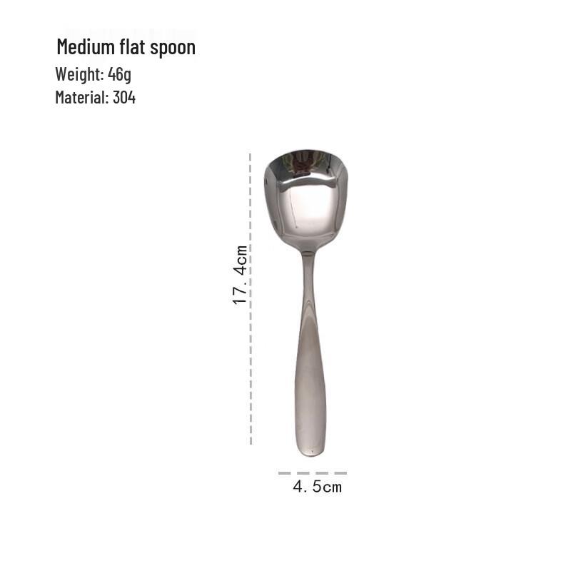 ZISIZ Quadratische Flachbodenlöffel aus Edelstahl
