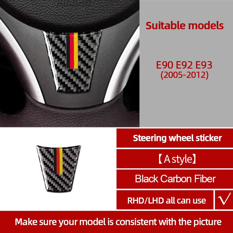 Kohlefaser Für BMW E90 E92 E93 2005-2012 Auto Mittelkonsole CD-Panel Verkleidung Aufkleber Tuning Abdeckung Dekor Auto Innenzubehör