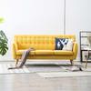 3 Seater Fabric Sofa 172 X 70 X 82 Cm Yellow