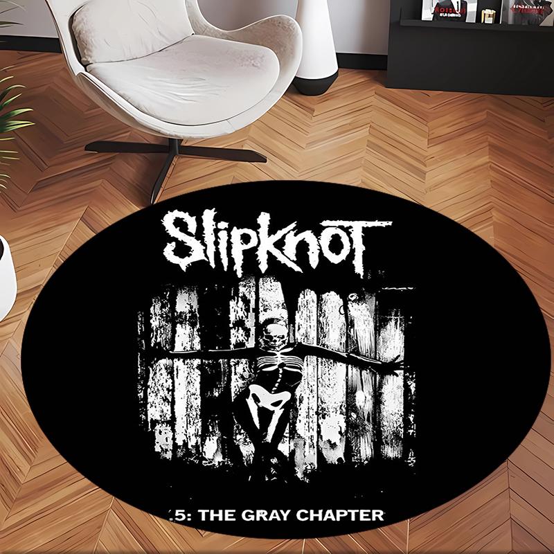 Slipknot (1) Apvalus biuro kilimas Dekoratyvinis grindų kilimas biurui, miegamajam, svetainei ir namų erdvei