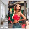 Hisun Tin Sign HD Metal Tin Sign Stylish Girl In Red Lace Crop Top Urban Street Portrait Wall Art Decor