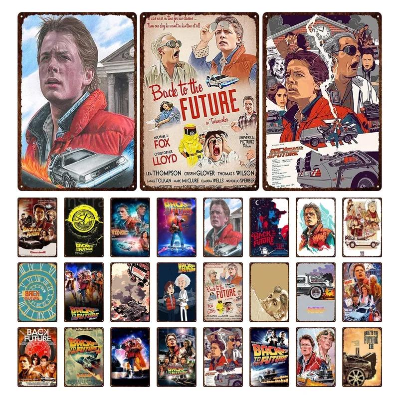 Retro Poster Movie Back To The Future Tin Sign Painting Metal Plaque Vintage Bar Family Wall Decor Unique Decoration Painting