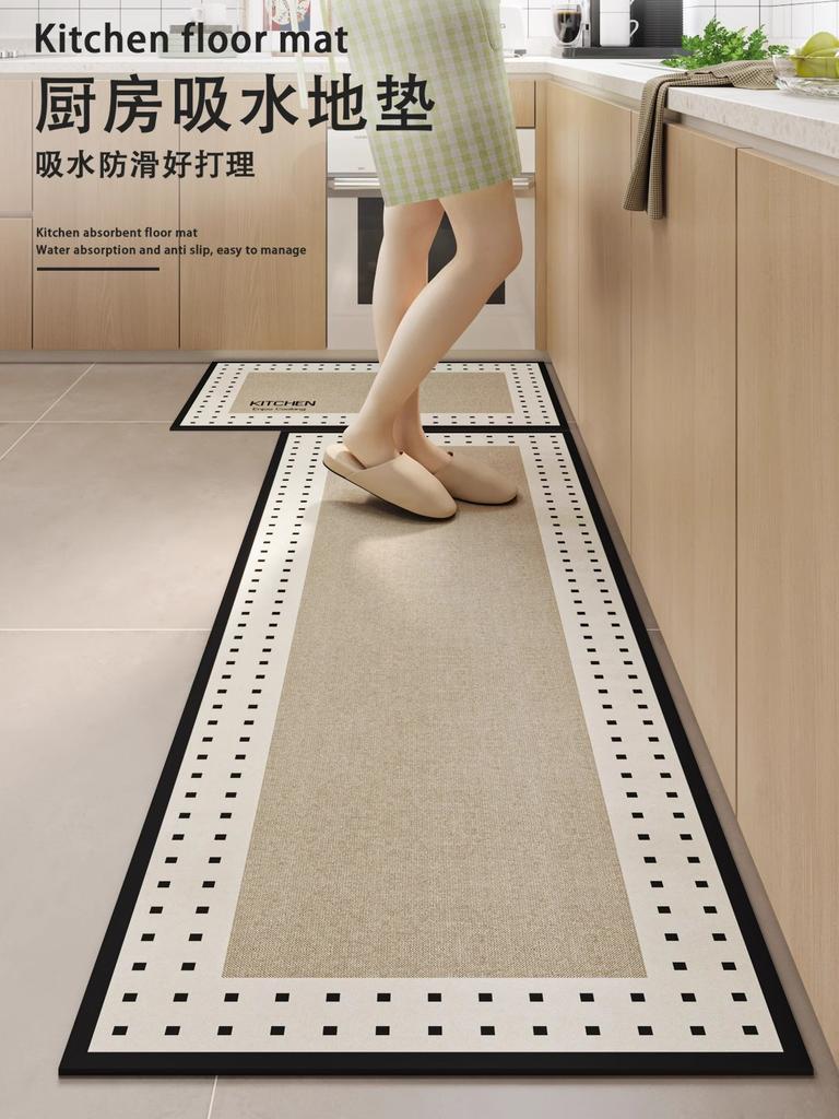 Diatom Mud Floor Mat For Kitchen, Non-Slip And Oil-Proof Foot Mat For Household Wiping, Leave-In Absorbent Carpet Can Be