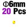 MNFT 20Pcs Fishing Floats Balls, Ultra-Light EPS Foam Buoyancy Ball Yellow Fishing Float Bait  Accessories