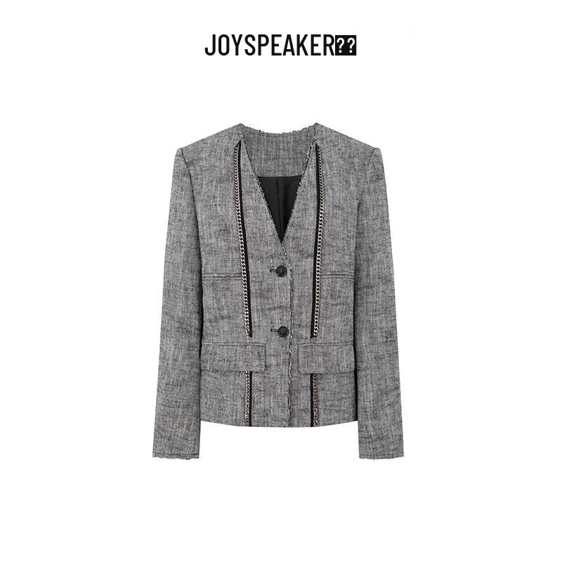 JOY SPEAKER Women's V-Neck Casual Blazer