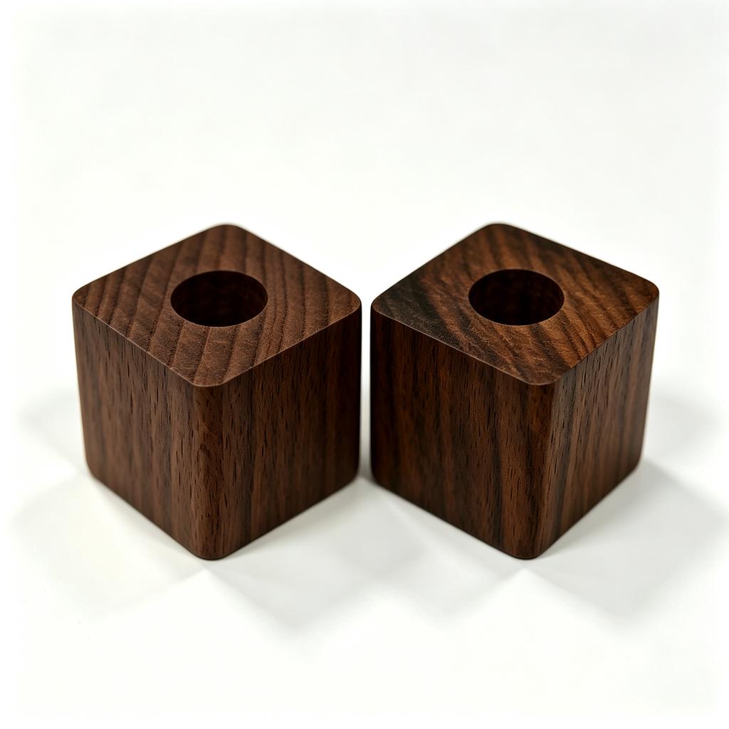 Walnut Wood Square Pen Holder Creative Office Desktop Storage Ornaments Space Saving Multifunction Stationery Pencil Storage Box