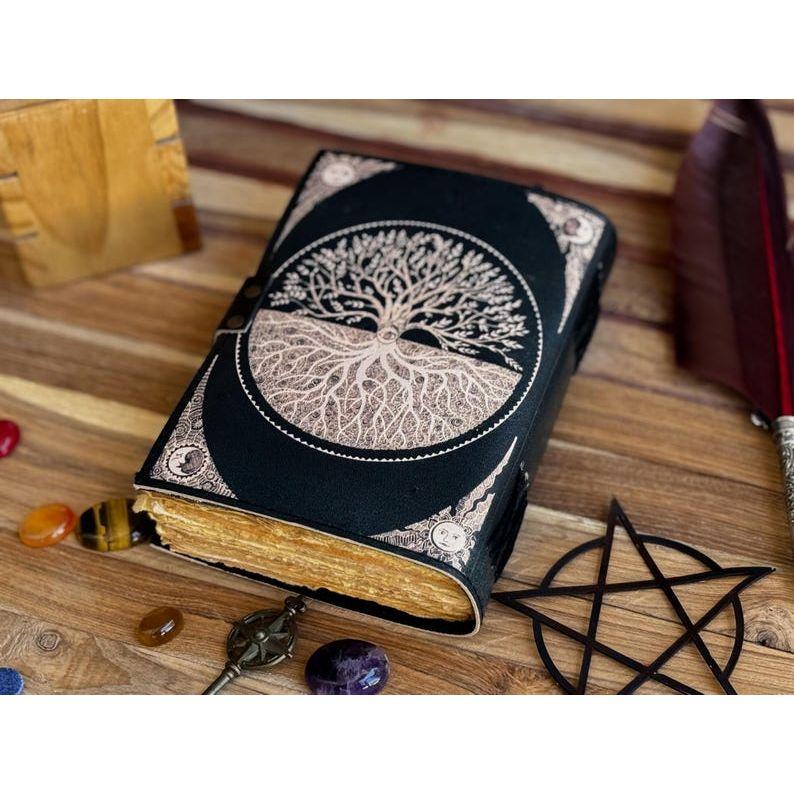 Leather Journal Tree of Life - Genuine Leather Notebooks For Women - Beautiful Journal For Sketches Book Traveling Book Blank Spell Book