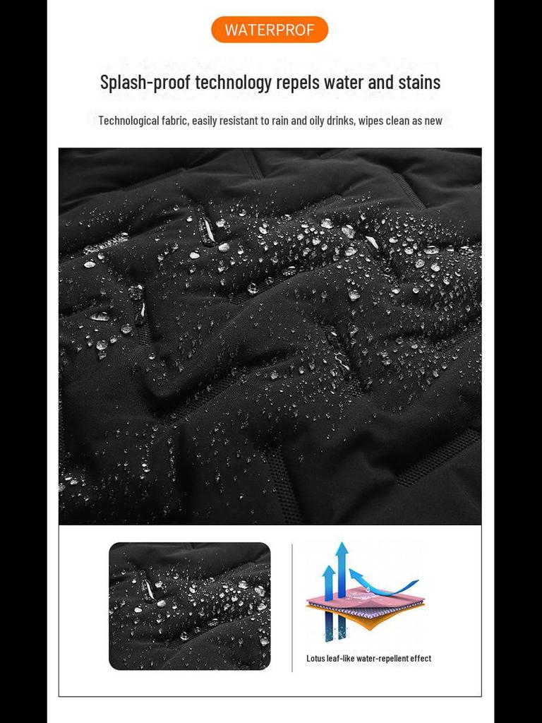 Herren Winter Kurze Lammfell Baumwolljacke - Winddicht, Warm Business Casual Mantel