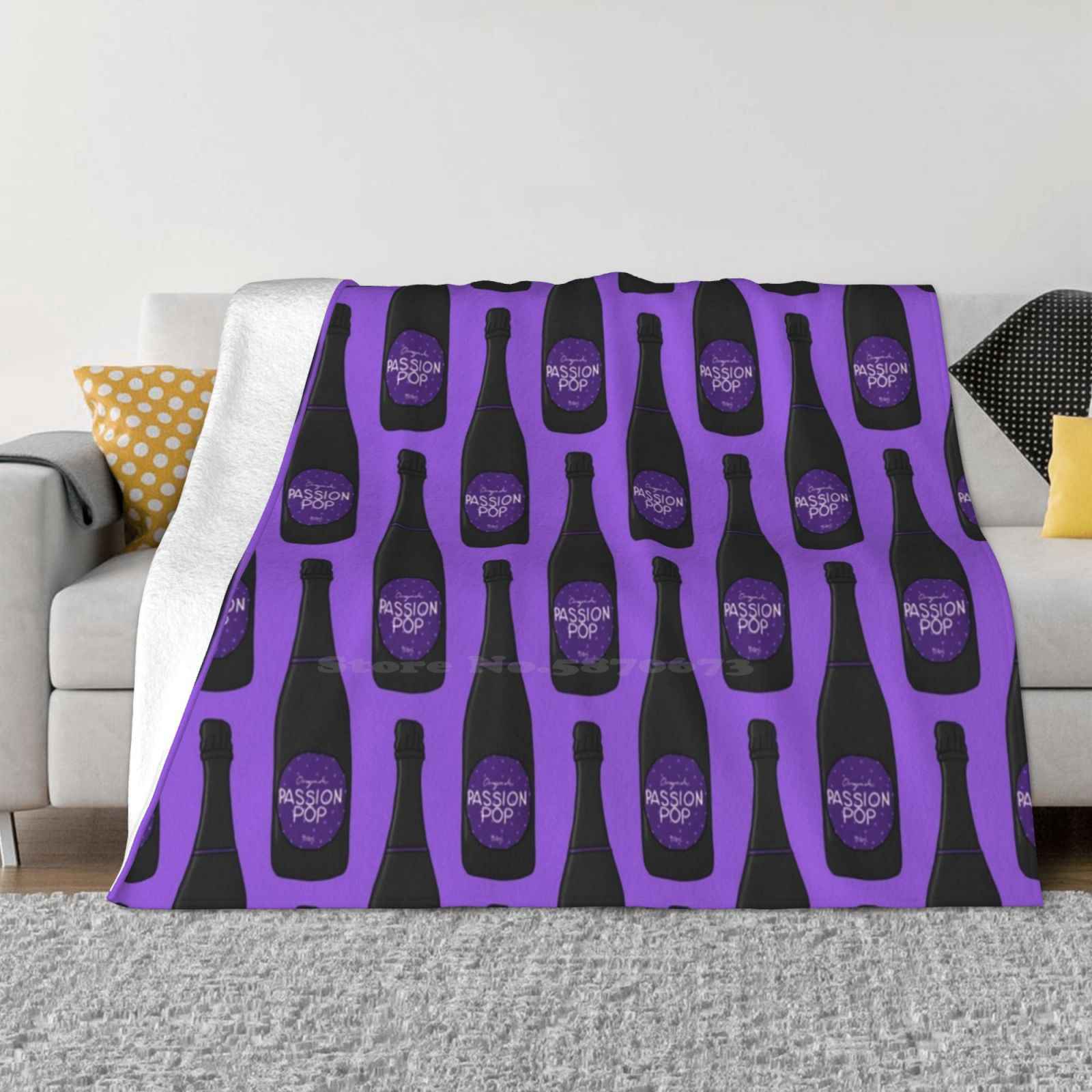 Passion Pop-Aussie Icons Blanket Soft Warm Travel Portable Blanket Aussie Icon Australia Day Invasion Day Passion Pop Champagne 30x40in