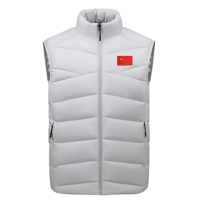 White duck down sports down vest taekwondo winter cut sleeveless youth down vest sports