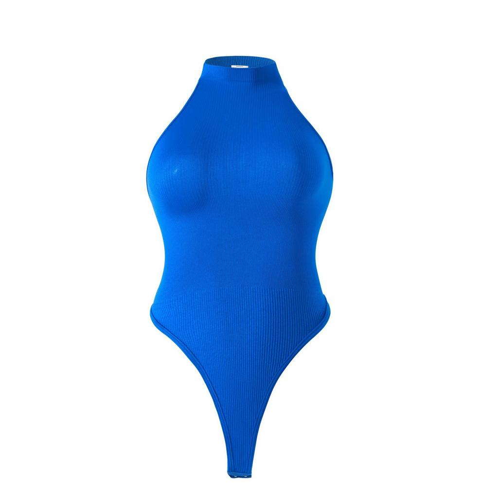 Women S Round Neck Sleeveless Buttoned Tummy Control Bodysuit Slimming Shapewear