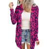Women's Casual Fashion Floral Print Long Sleeve Mid-Length Cardigan Jacket