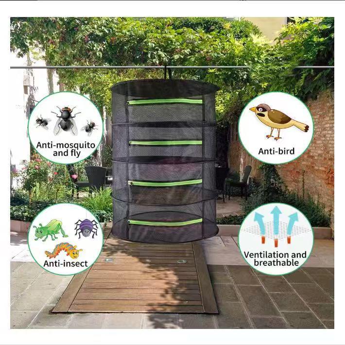 2026 Multi-Layer Gardening Herb Drying Basket: Enclosed Hanging Net