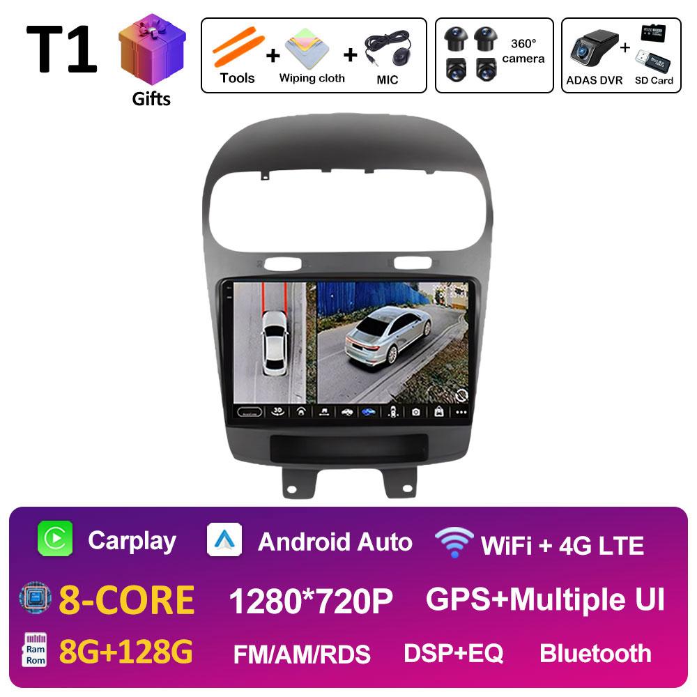 Android Smart System BT For Dodge Journey Fiat Freemont Leap 2011 2012 2013 2014 - 2020 DSP Stereo Cooling Fan QLED IPS Screen