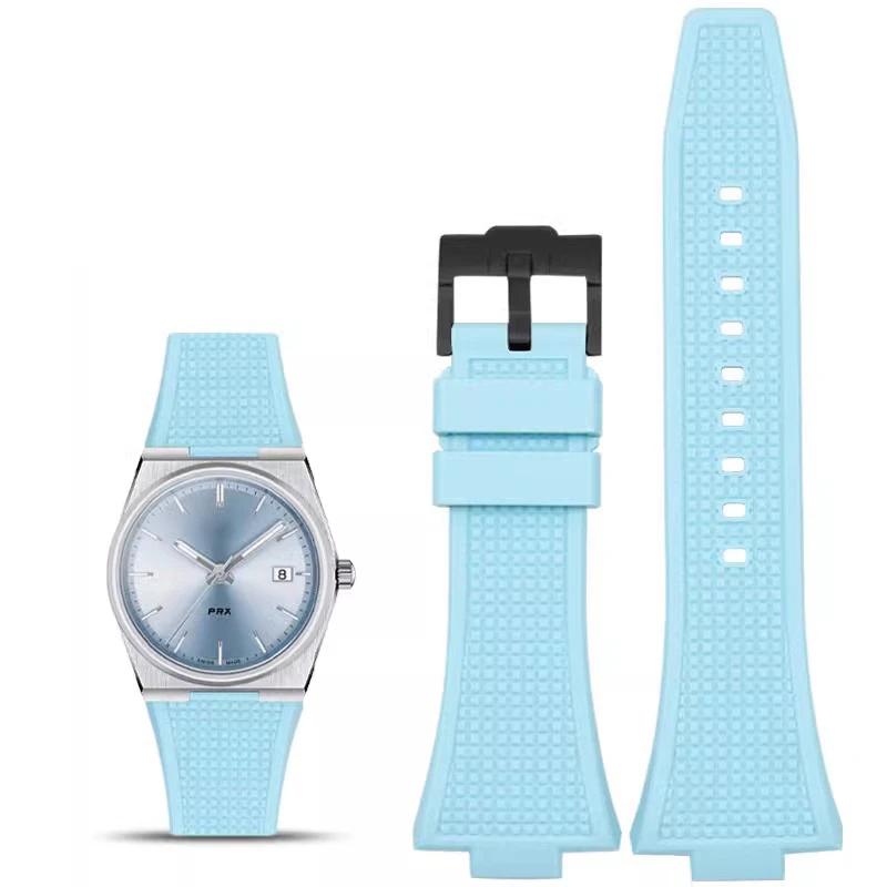 For Tissot PRX rubber strap T137 band Super Player 40mm men's bracelet watch strap T137407 T137410A replace wrist strap 27x12mm