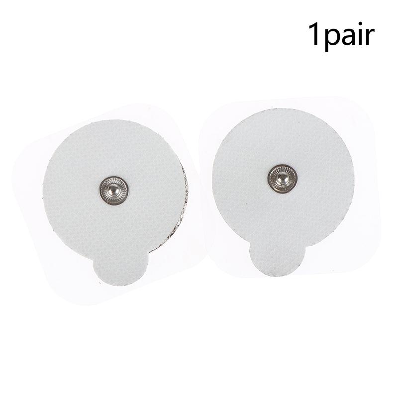 2 Stück 4 cm runde TENS-Gerät-Elektrodenpads für EMS-Muskelstimulator-Elektrotherapie Selbstklebende Pads Ersatz Wiederverwendbar