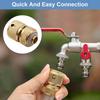 Garden Hose Quick Connector 4-Point Copper Thread Water Pipe Adapter for Drip Irrigation System Fitting Joint