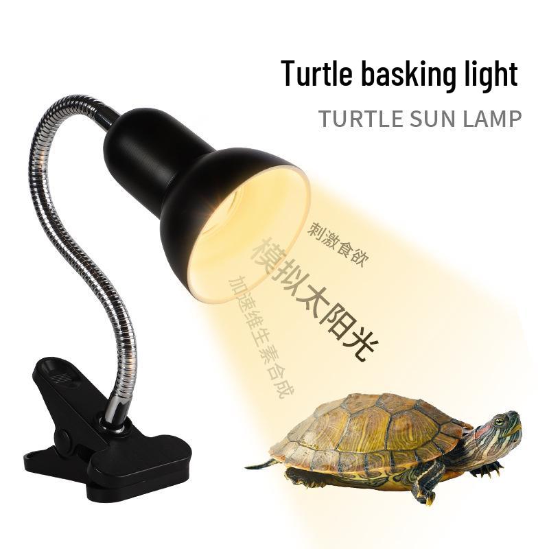 Reptile Basking Lamp with UVB, Smart Timer & Calcium Supplement for Turtles and Lizards