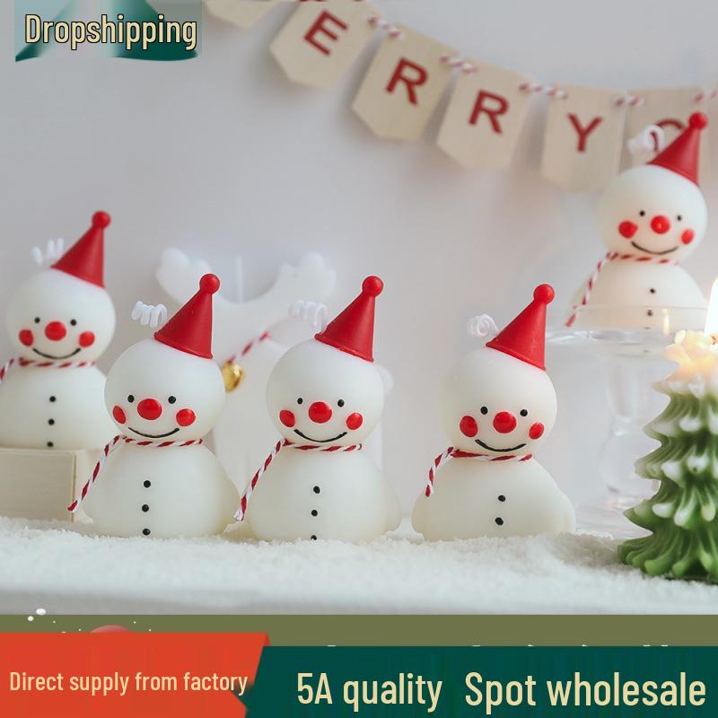 Snowman Christmas Scented Candle – Handmade Creative Aromatherapy Gift
