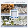 Blue Chicken Waterer Cups, 5 Packs Automatic Waterer Feeder with Anti-Leak System for Chicken, Duck, Goose, Bunny