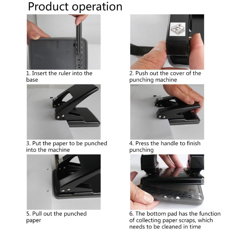 Desktop Hole Puncher 40 Sheet Capacity Heavy Duty 2-Hole Puncher Padded Handle for Paper Card Picture File and More