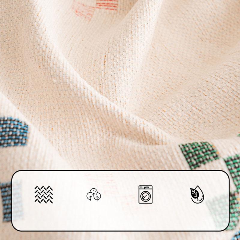 Bohemian Striped Printed Sofa Towel Multifunctional Chenille Knee Blanket for Home Office All-Inclusive Easy-Care Couch Covers