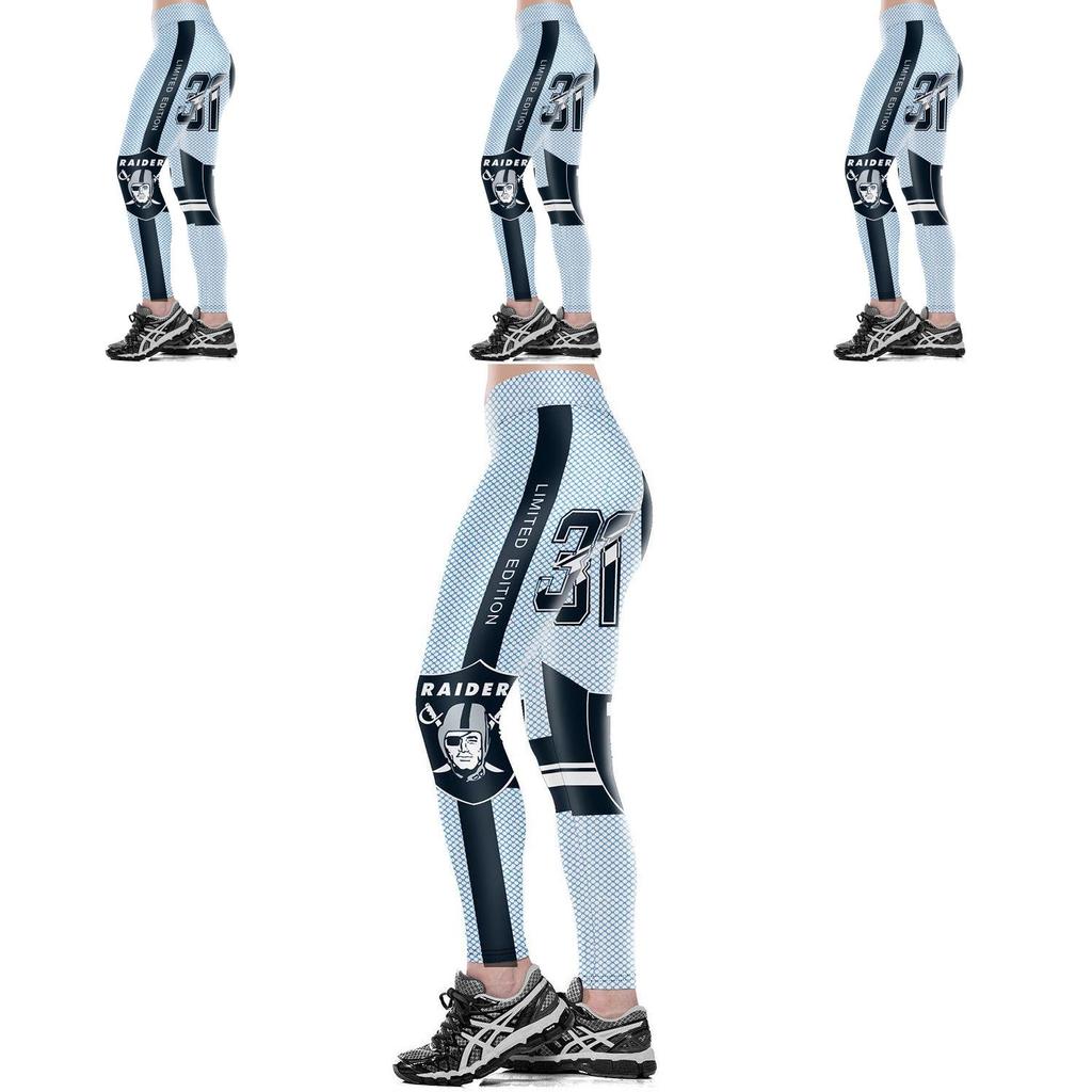 Fitness Women Leggings Team Oakland Raiders Sport 3d Yoga Pants Gym Run Training