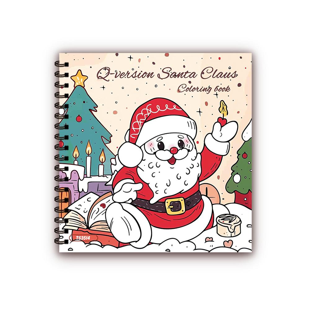 30 Sheets Spiral Coloring Book, 8.3x 8.3in100gsm Thick Paper for Adult Teenagers for Emotional Relief, Christmas Gift
