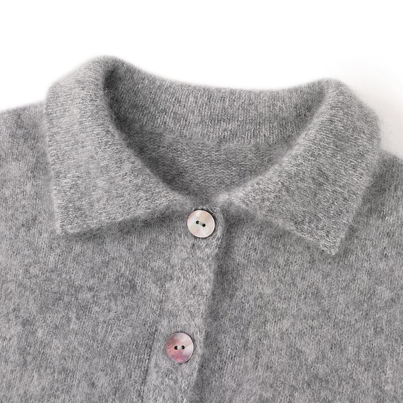 ELLE KIDS Girls' Cloud-Feel Wool Blend Lapel Cardigan