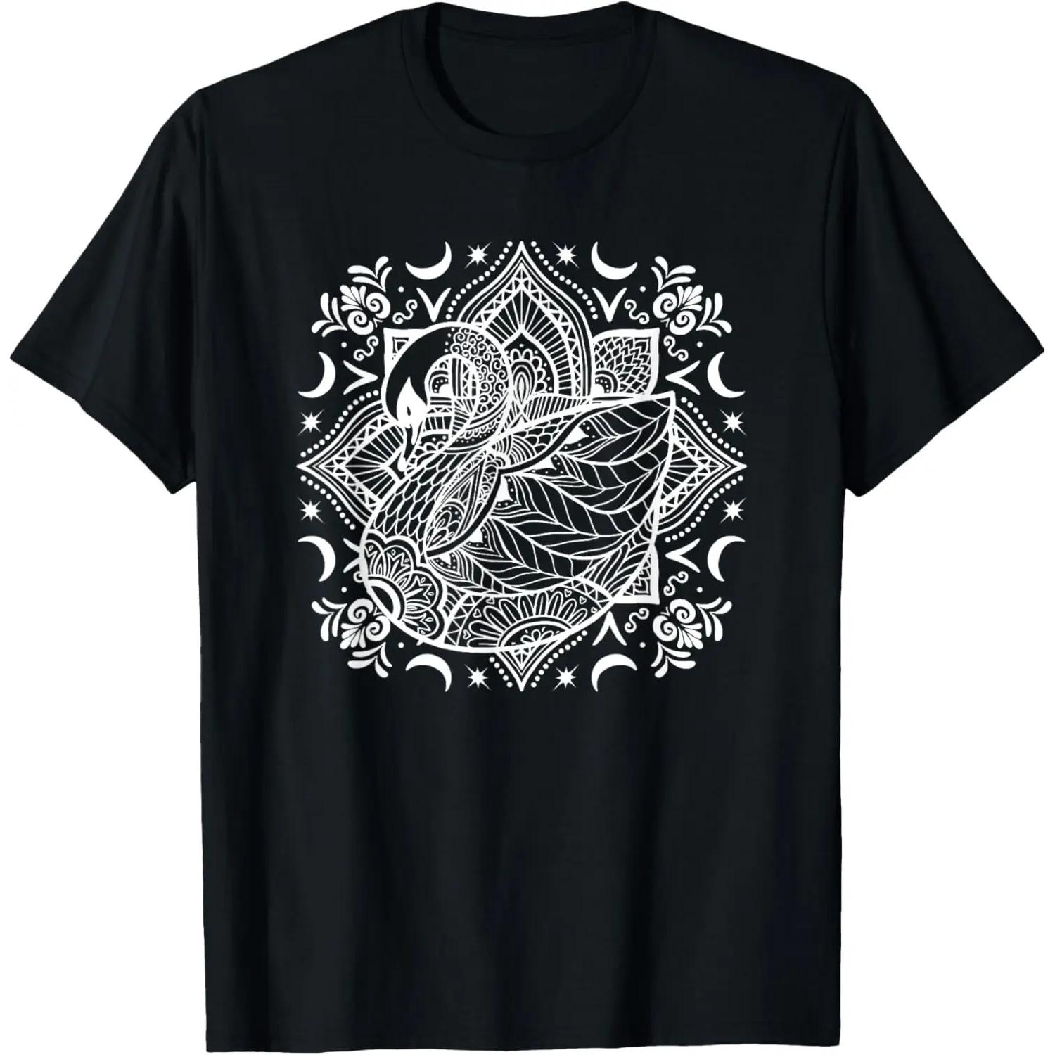 Swan Bird Mandala Pattern Animal Nature Wildlife Swan Lover T-Shirt S чёрный