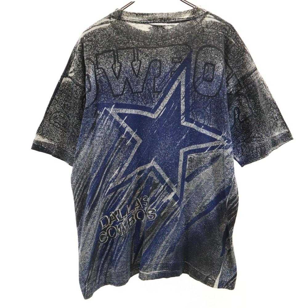 90s Short Sleeve T-shirt L Black and Others DALLAS COWBOYS Old Vintage Men's Used