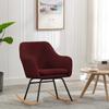 Day and Night - Day and Night Red Wine Red Fabric Rocking Chair