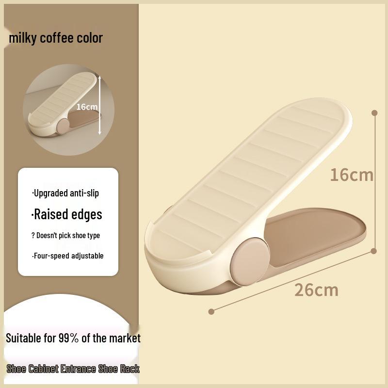 Men's Expandable Double-Layer Shoe Cabinet - Space-Saving Adjustable Shoe Storage with Layered Divider
