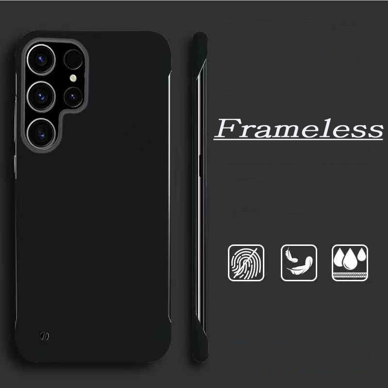 Capa fina sem moldura da moda para Samsung Galaxy S24 Ultra S23 FE S22 Plus S21 S20 A55 A54 A34 A24 A14 A15 A53 A52 A23 A13 A12 Capa de proteção rígida para PC