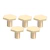 5 Piece Nordic Style Hexagon Brass Cabinet Knobs Cupboard Handle Polished Door Handles Pulls