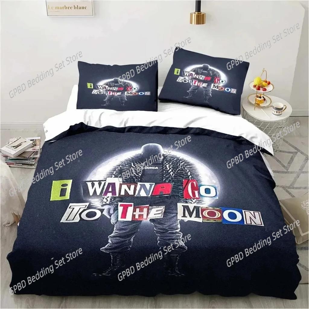 Rapper Kanye West Bedding Set For Bedroom Soft Modern Bedspreads Comefortable Kids Duvet Cover Quilt Cover And Pillowcase