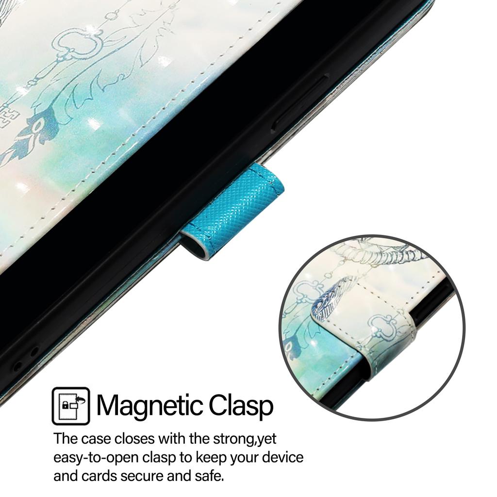 For Nothing Phone (2a) Plus/Phone (2a) Leather Case 3D Pattern Printing Wallet Stand Mobile Cover with Strap