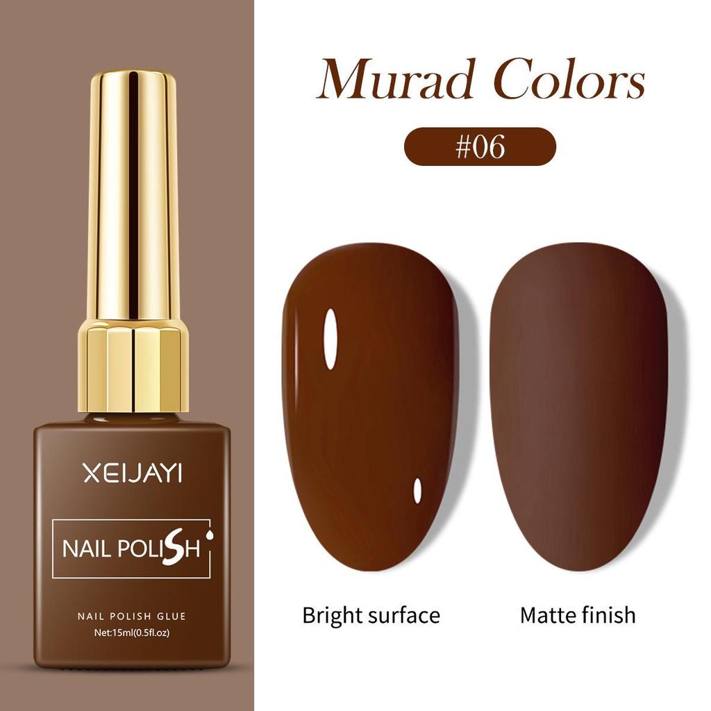 XEIJAYI 15ml Color Square Bottle Nail Gel Polish Set, 6 Colors, 1 New Shade, Available In Kilogram Packaging