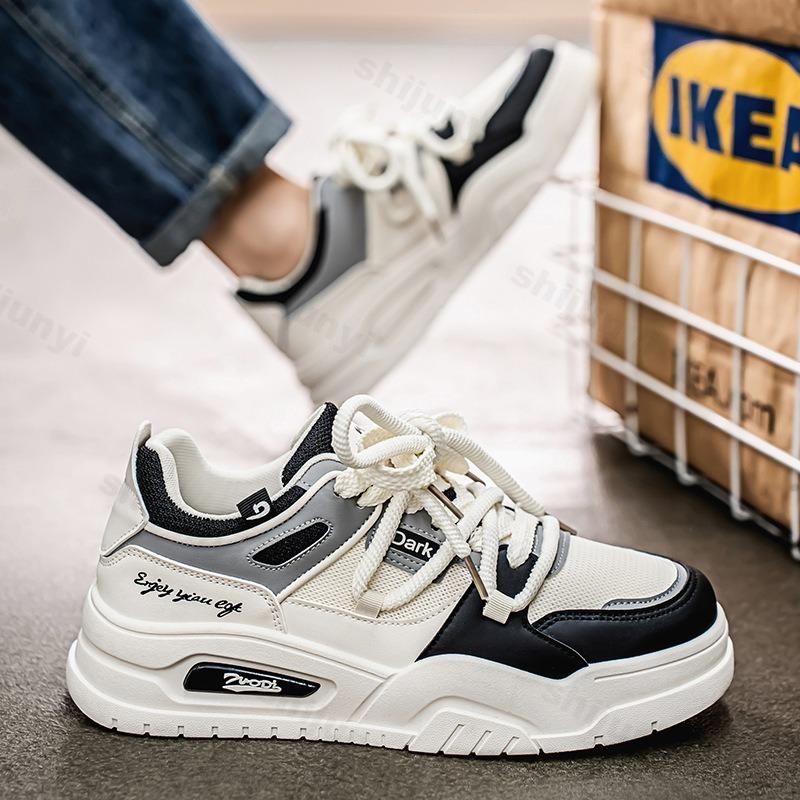 Fashion Casual Flat Shoes Men's 2025 Spring New Low Top Mesh Breathable Sports Shoes Fashion Trend Comfortable Lace-up Chunky sneakers