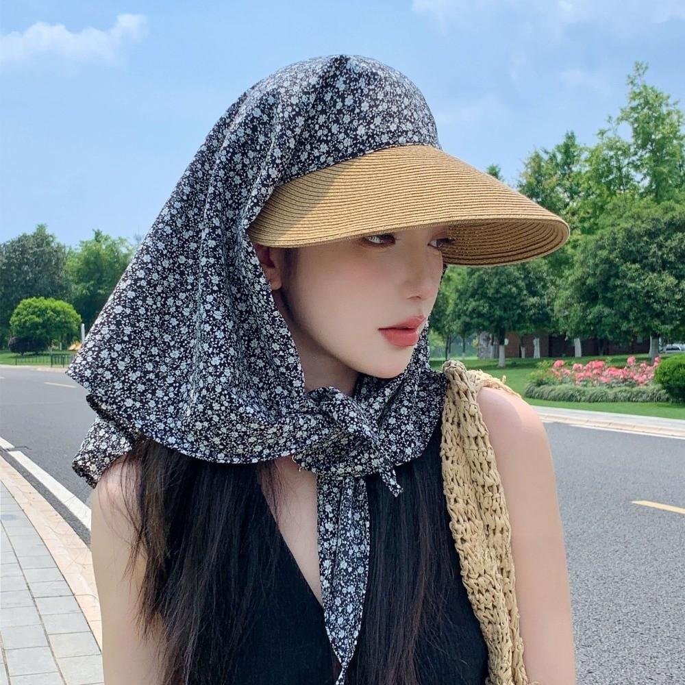 Korean Style Scarf Baseball Cap Star Print Strappy Scarf Hat Fashion Headscarf Baseball Hat  Spring