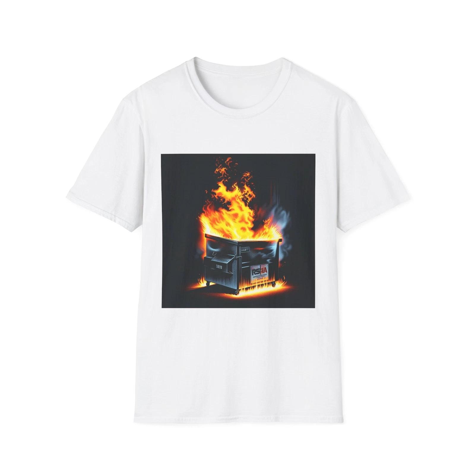 Unisex Softstyle T-Shirt - Dumpster Fire Graphic Tee for Casual Wear 3XL