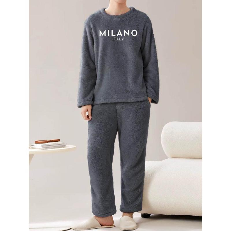 

Удобный мужской фланелевый комплект из топа и брюк, отлично подходит для весны, осени и повседневной носки XXL серый