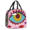 Custom Yayoi Kusama Self-Portrait Insulated Lunch Bags for Camping Travel Dot Leakproof Cooler Thermal Lunch Box Women Children