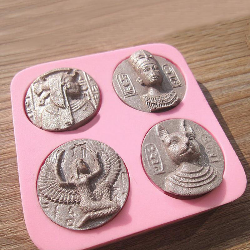 Egypt Sphinx Pharaoh Silicone Cake Mold Cake Decorating Tools Cookie Chocolate Moulds  Fondant Molds