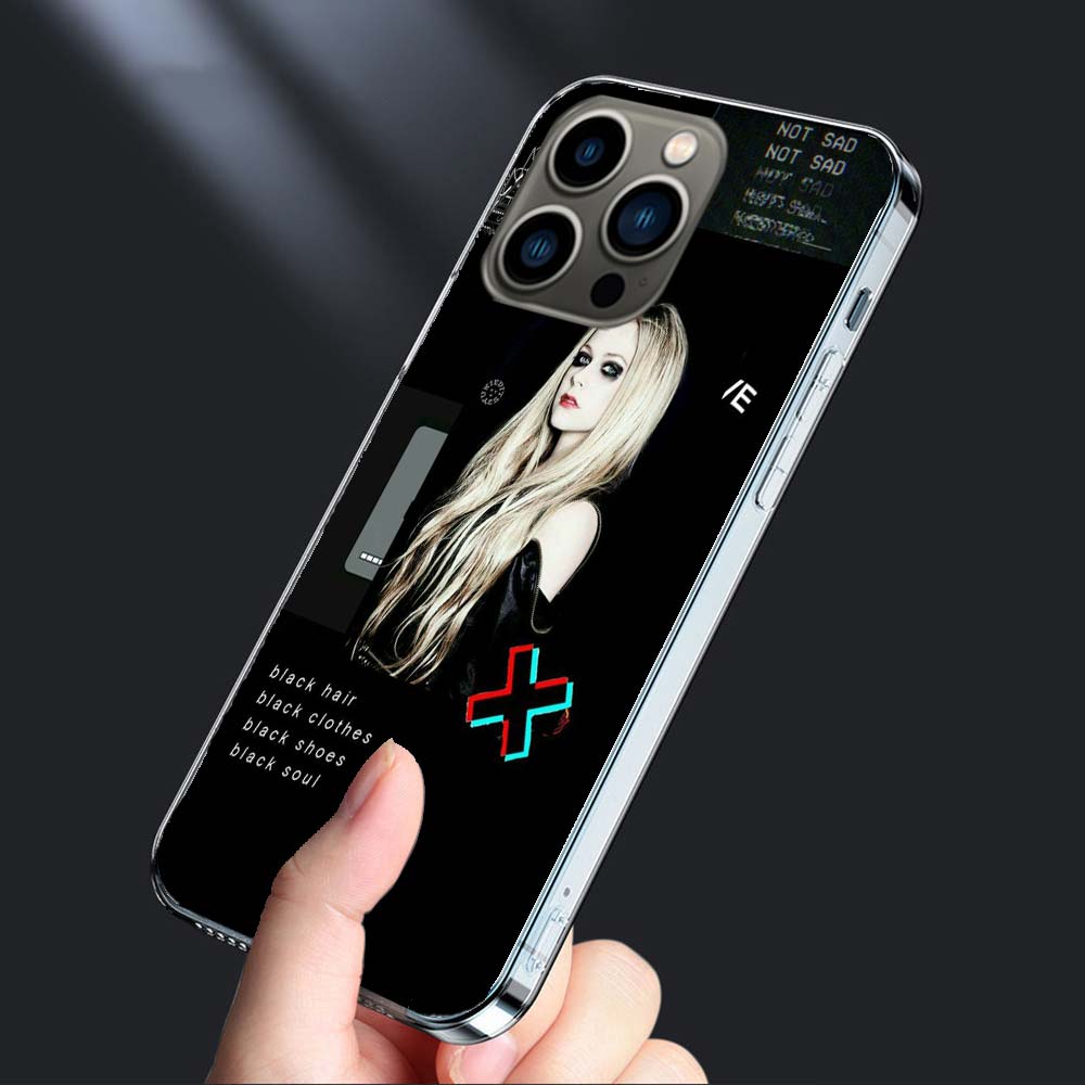 Singer Avril Lavigne Phone Case For Iphone 16E 15 Pro 14 Plus 17E 16 17 Pro Max Air 11 12 13 Mini Shockproof Capa Cute Cover